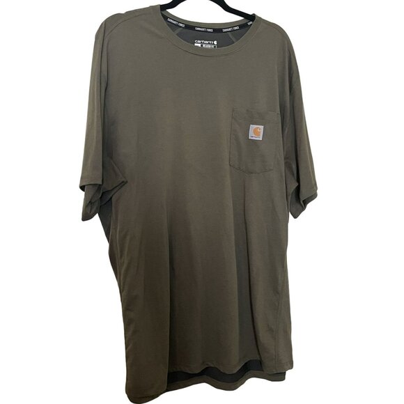 Carhartt Force Other - Carhartt Force Men's 2XL Olive Green Short Sleeve T-Shirt Relaxed Fit